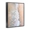 Stupell Industries Neutral Coast Wave Crash Framed Giclee Wall Art Design by Petal Prints Design